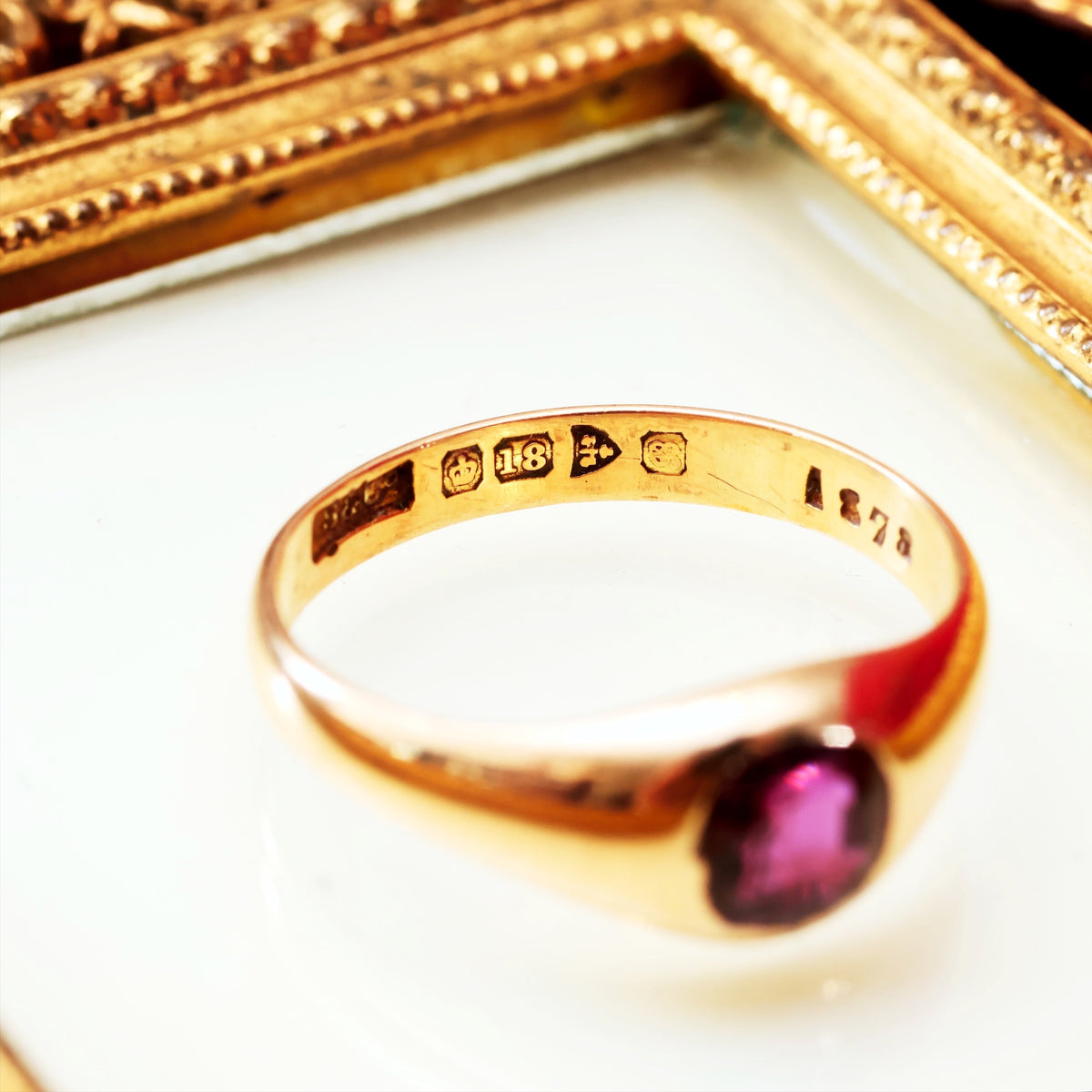 Antique Date 1902 Natural Ruby Ring