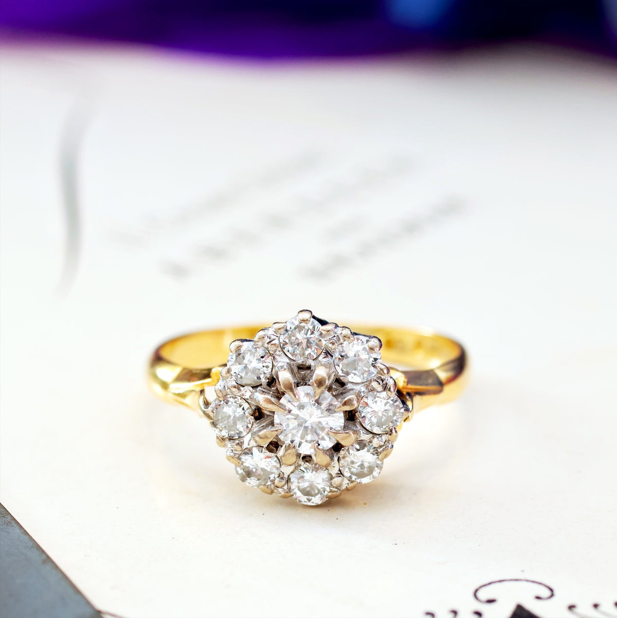 Vintage Diamond Cluster Ring