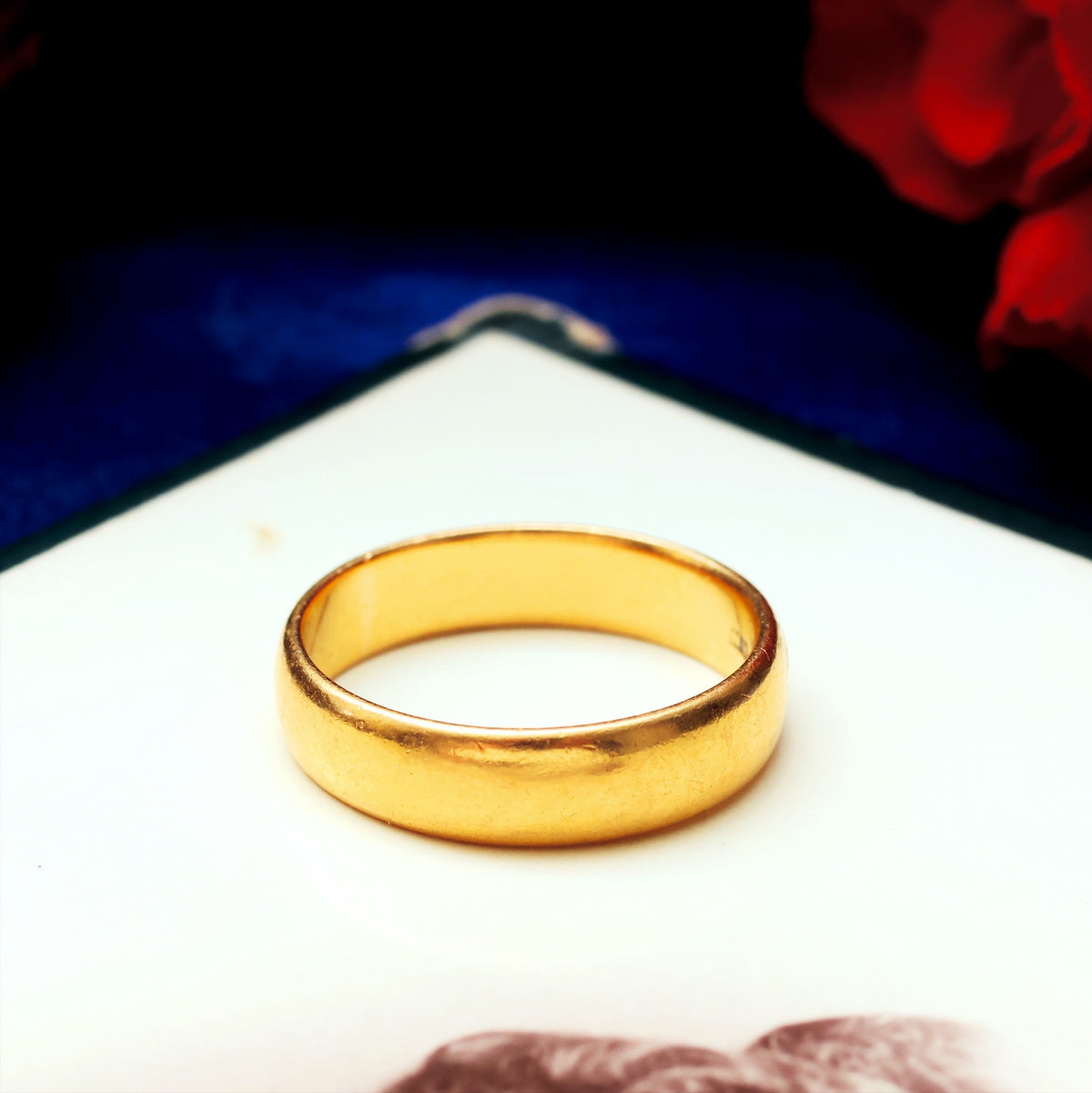 Antique Date 1909 22ct Gold Wedding Ring