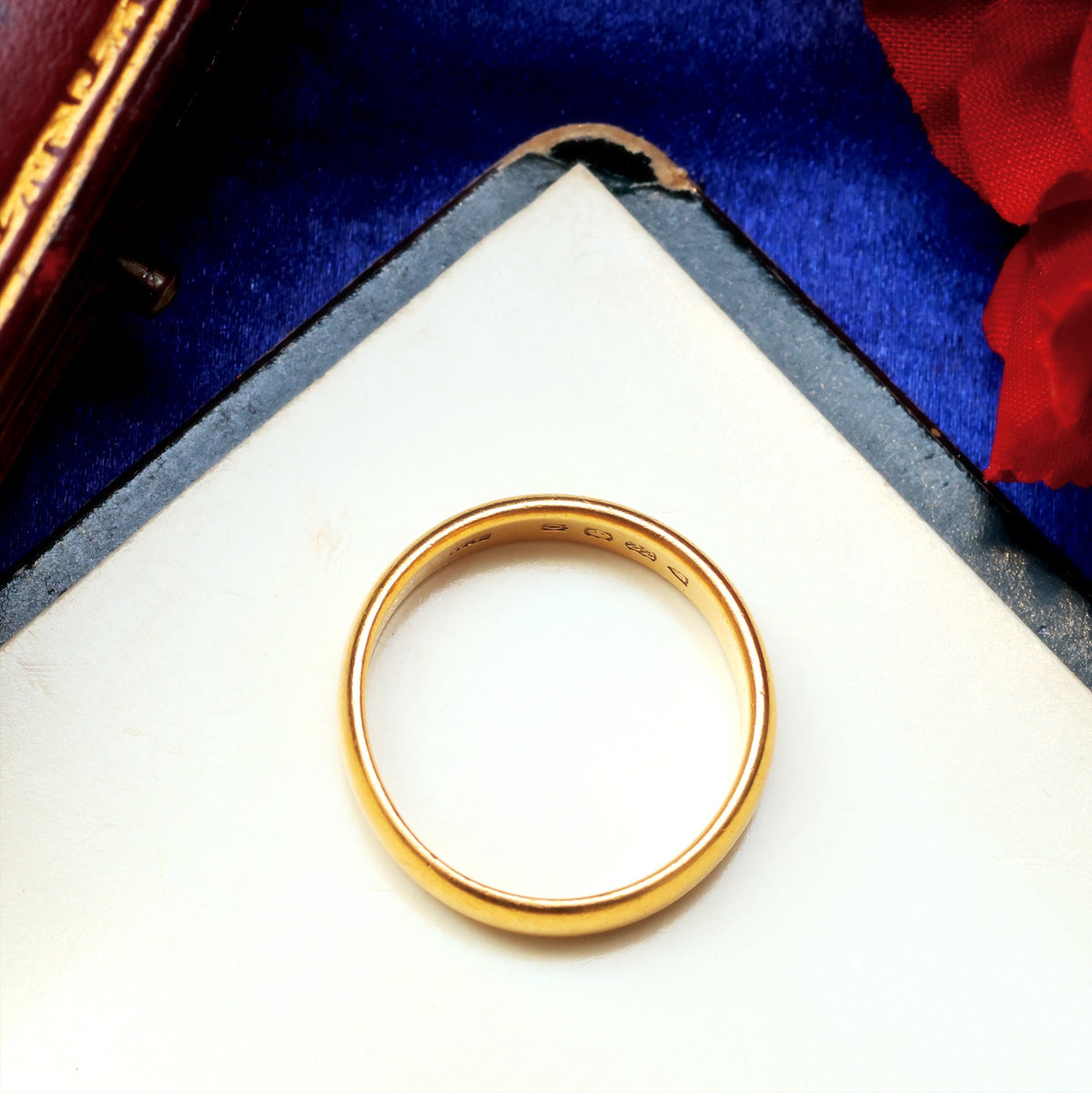 Antique Date 1909 22ct Gold Wedding Ring