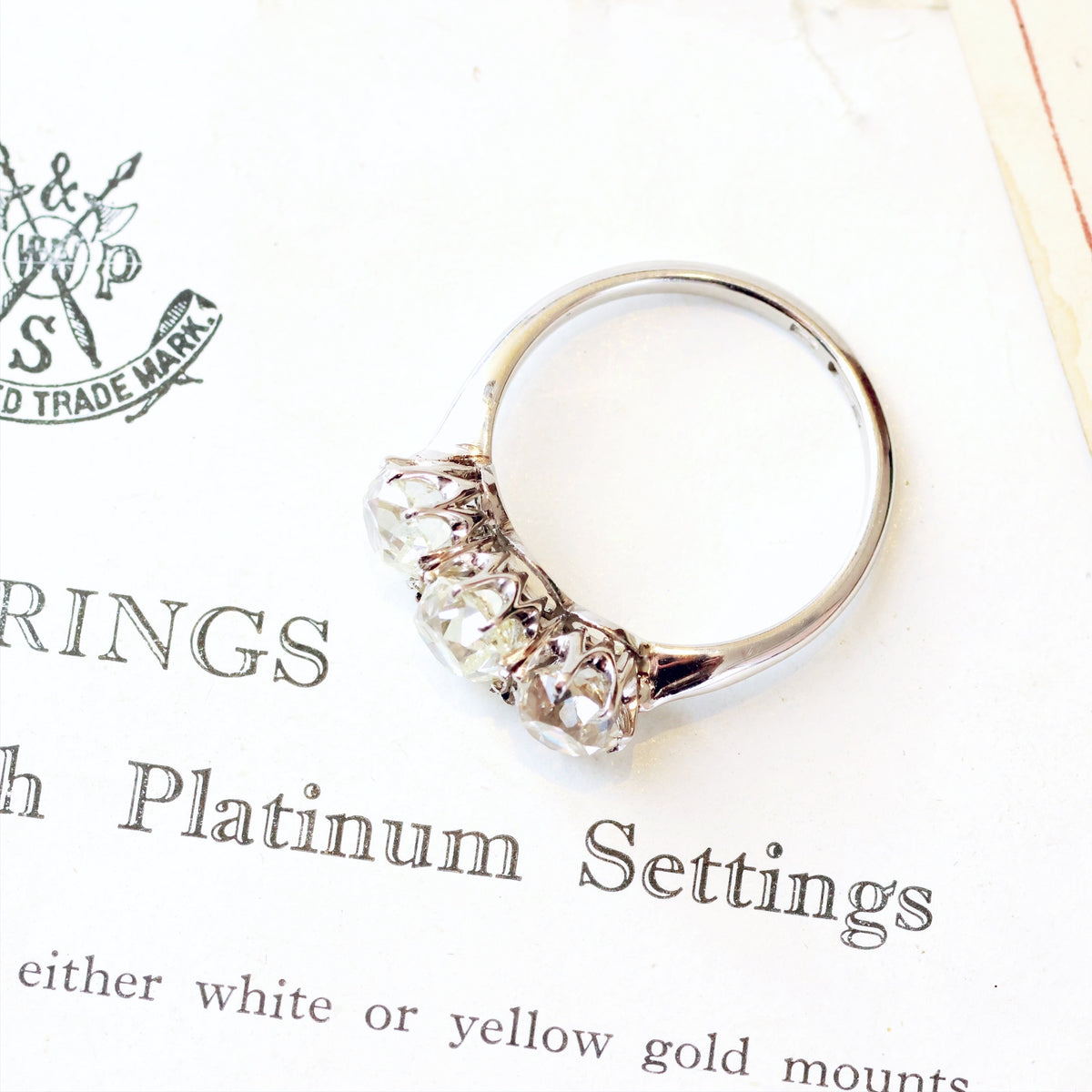 Spellbound! Vintage Hand Cut Diamond Trilogy Ring