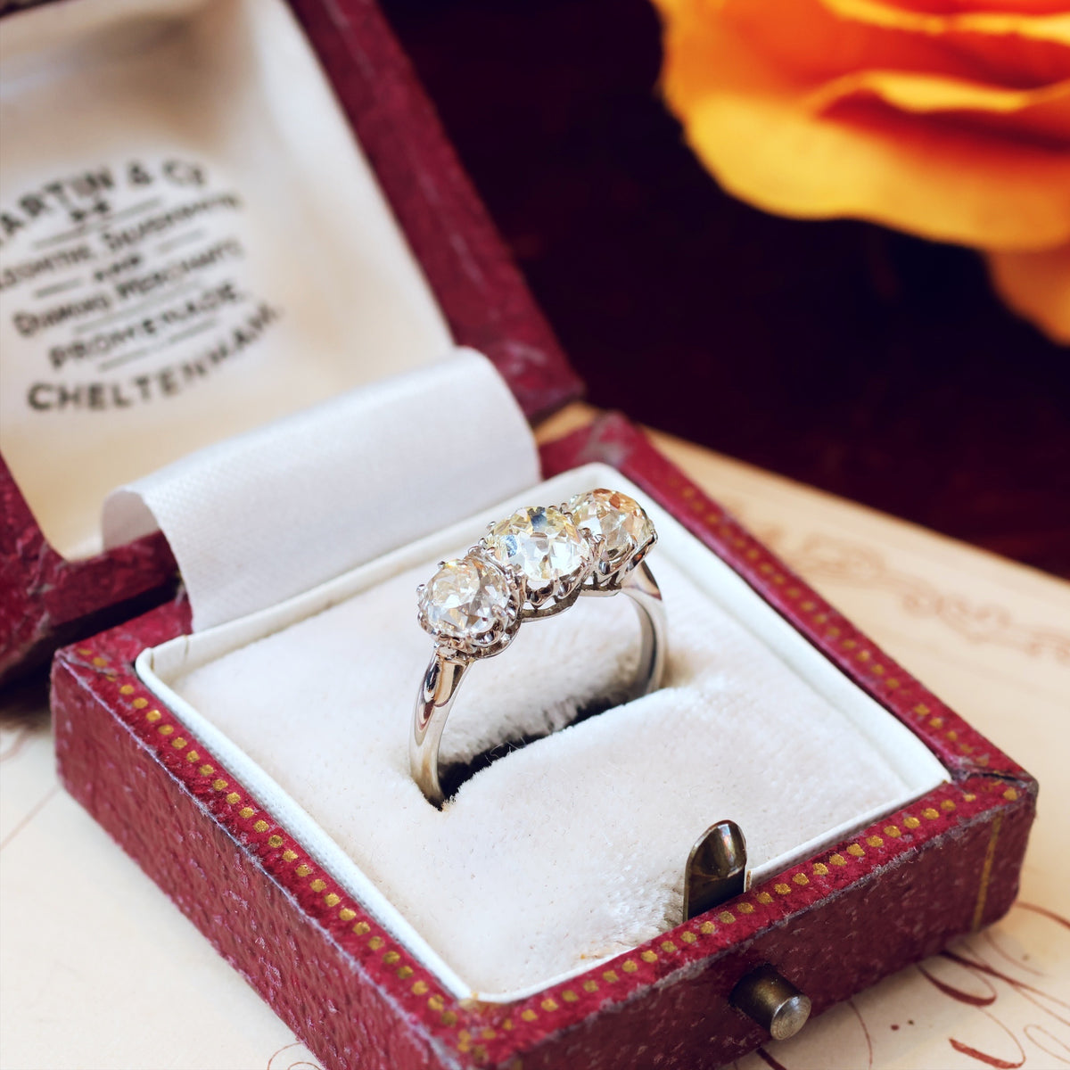 Spellbound! Vintage Hand Cut Diamond Trilogy Ring