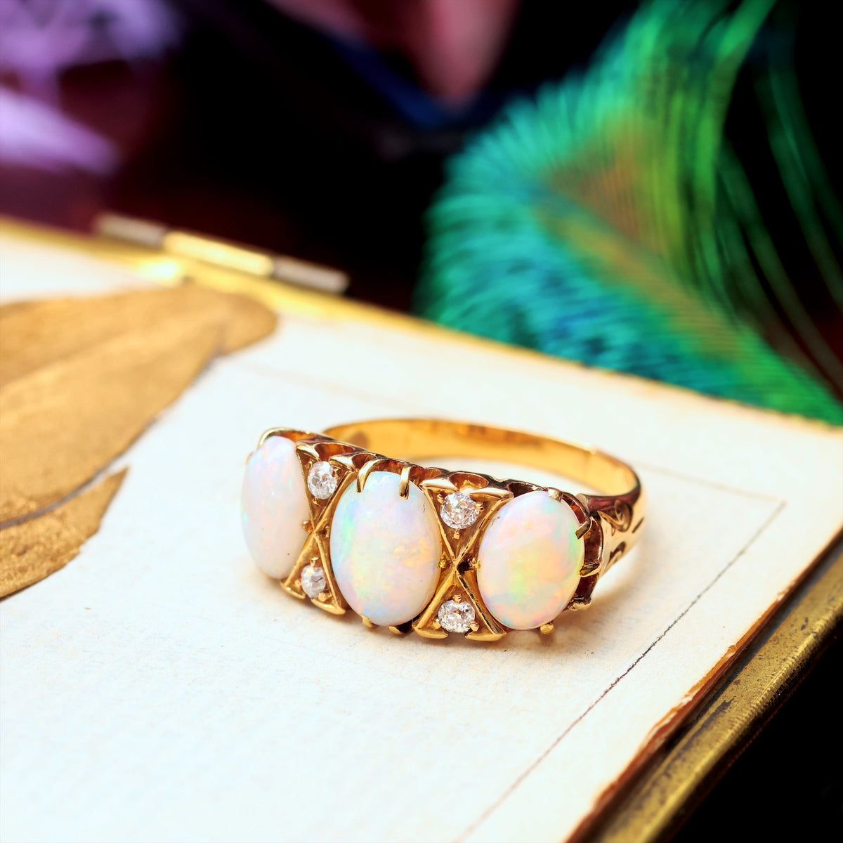 Late Victorian Opal & Diamond Dress Ring