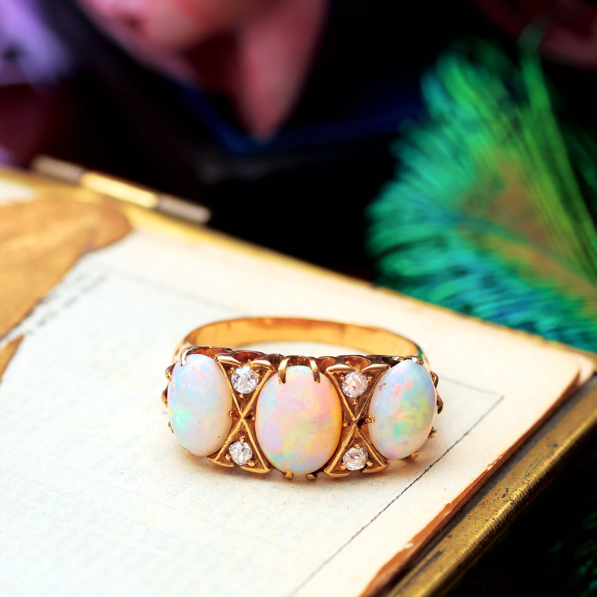 Late Victorian Opal & Diamond Dress Ring