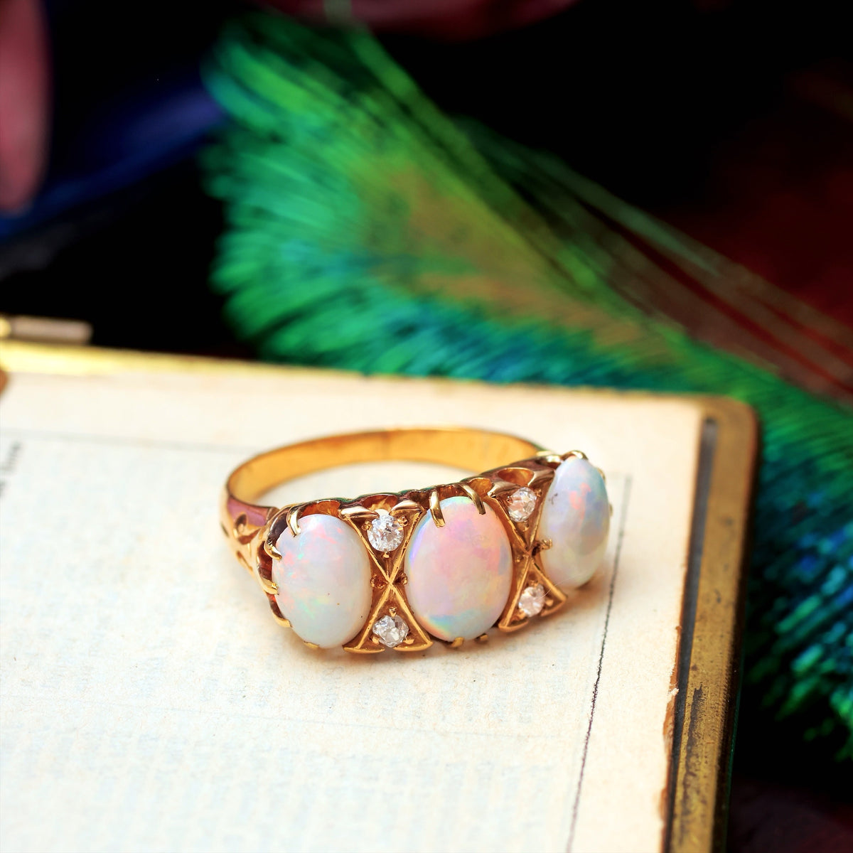 Late Victorian Opal & Diamond Dress Ring