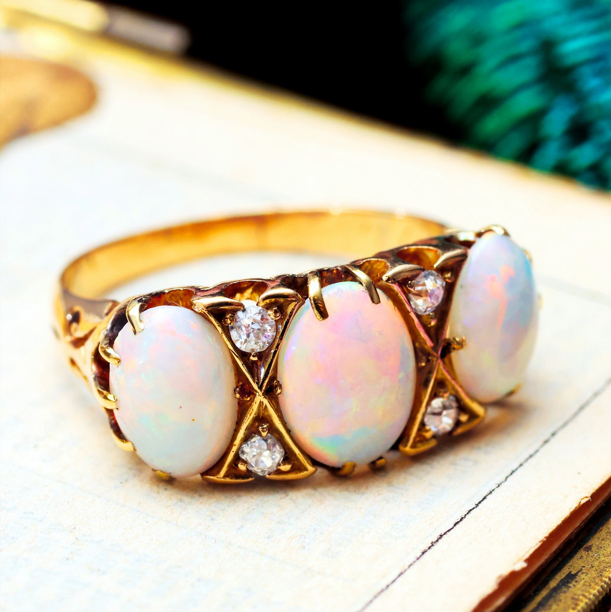 Late Victorian Opal & Diamond Dress Ring