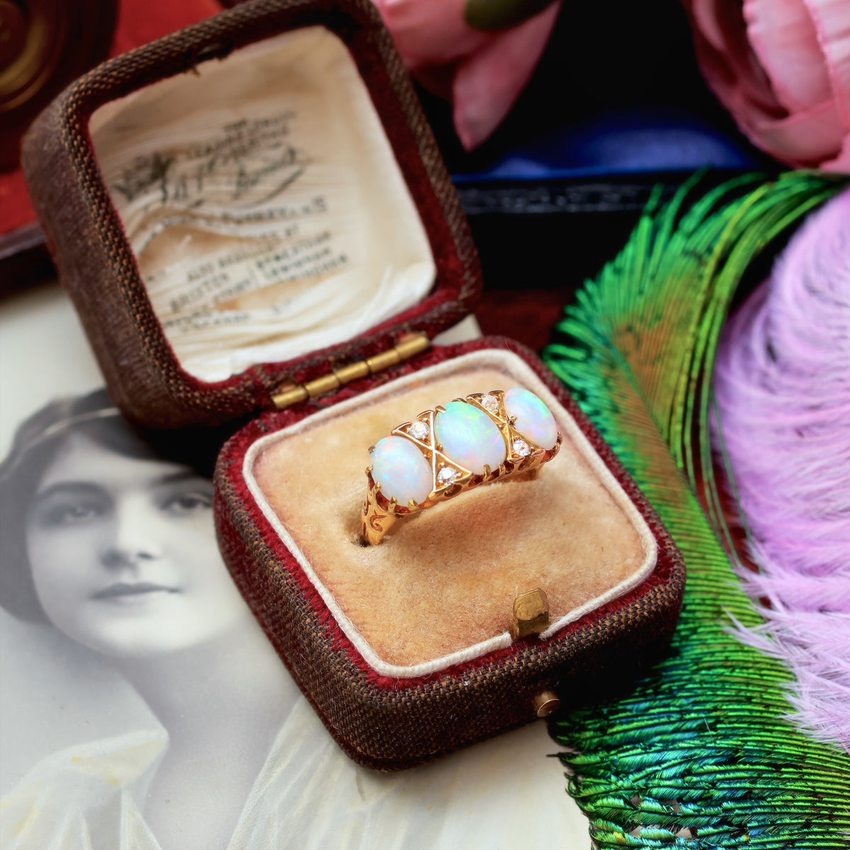 Late Victorian Opal & Diamond Dress Ring