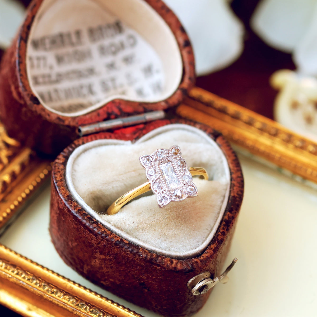 Pretty Edwardian Panel Ring