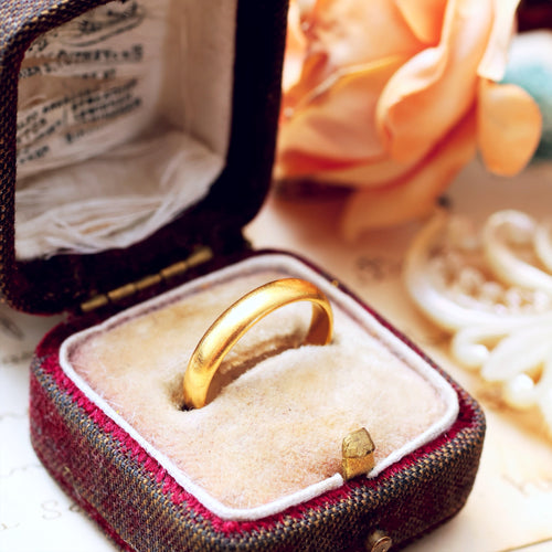 Vintage Date 1957 22CT Gold Wedding Ring