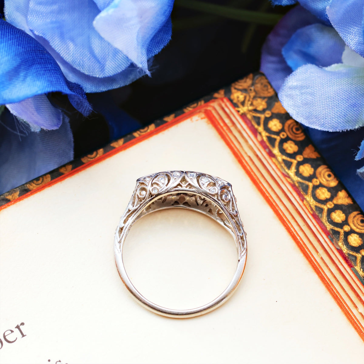 Original Vintage 1920's 1.50ct Birks Filigree Diamond Ring