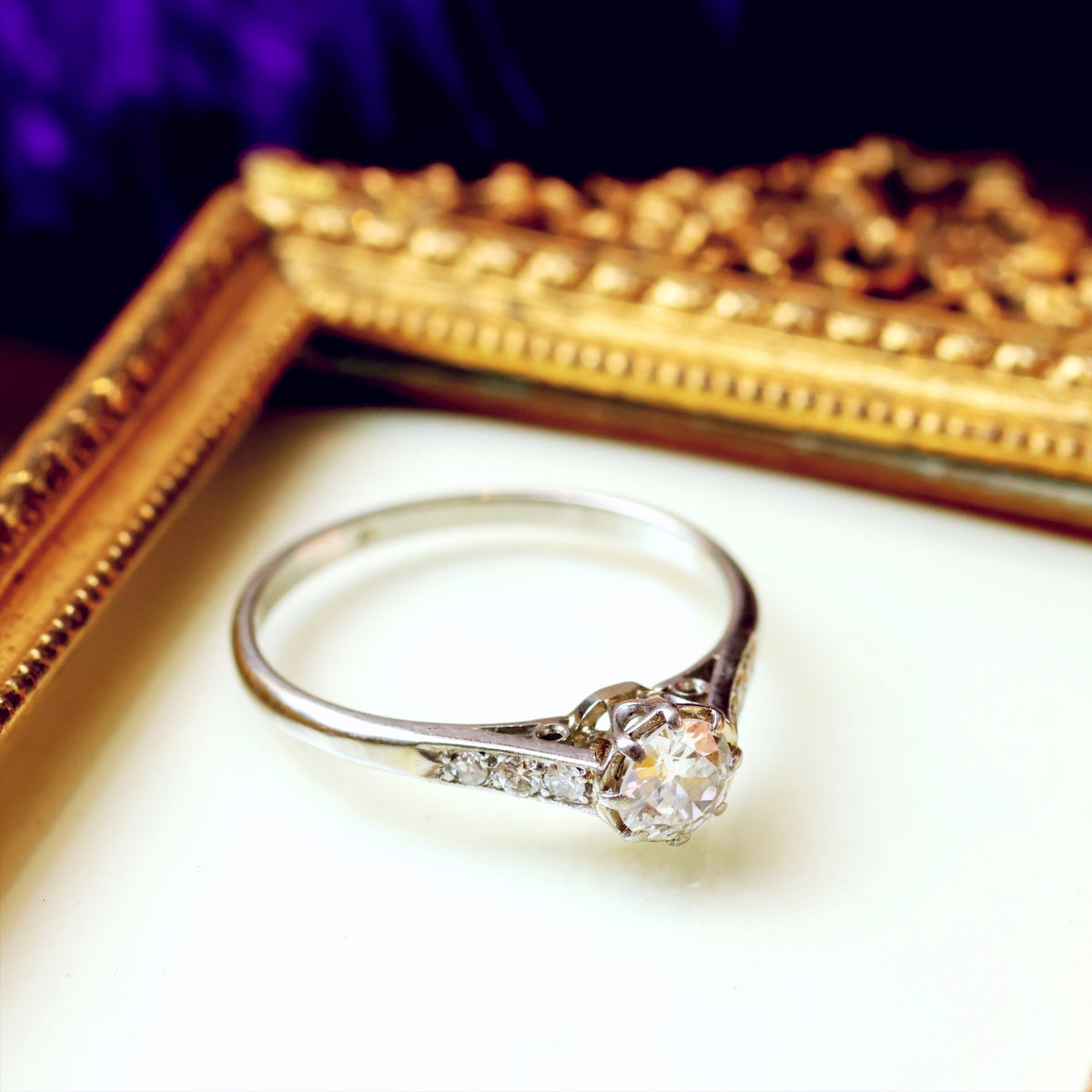 Vintage Perfection! Platinum & Diamond Engagement Ring