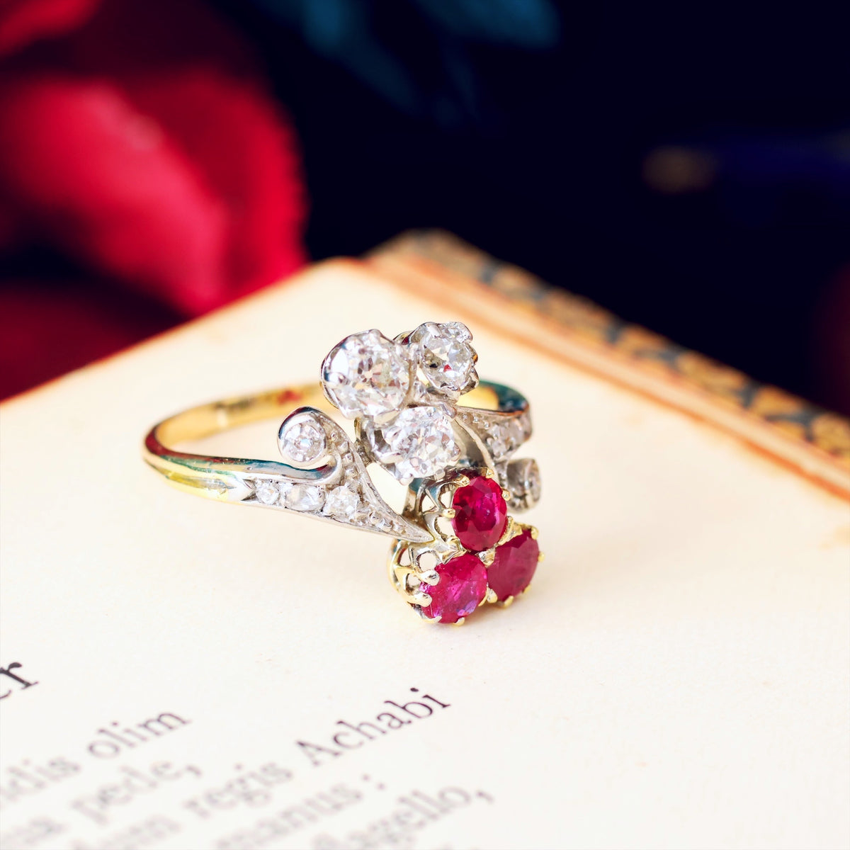 A Truly Magnificent Antique Ruby & Diamond Ring