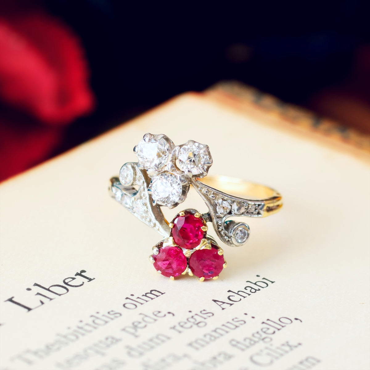 A Truly Magnificent Antique Ruby & Diamond Ring