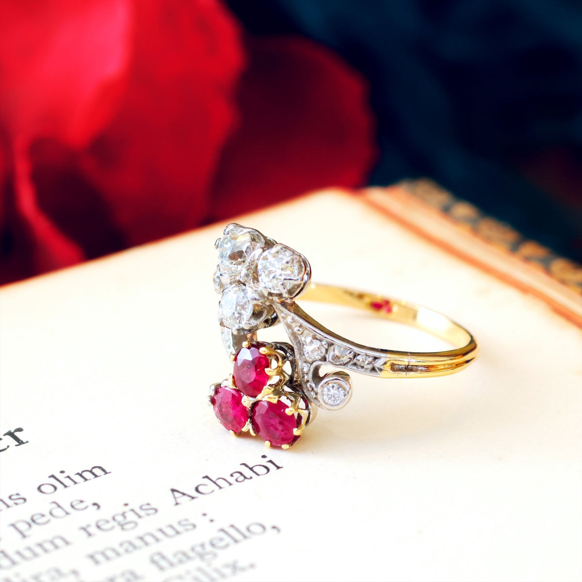 A Truly Magnificent Antique Ruby & Diamond Ring