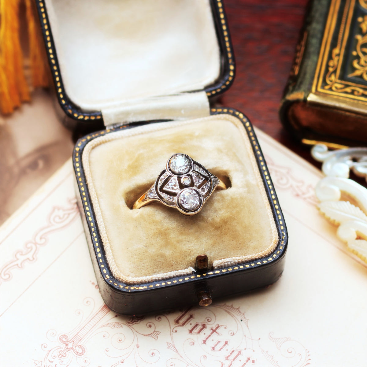 Vintage Continental Art Deco Diamond Ring