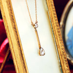 Darling Antique Pear Cut Diamond Pendant