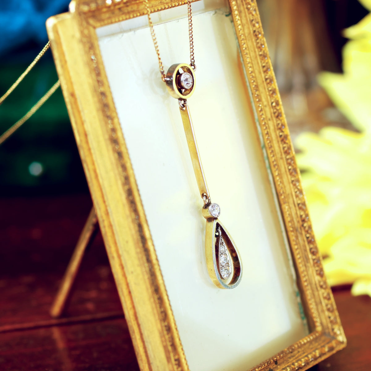 Glamorous Vintage Art Deco Diamond Pendant