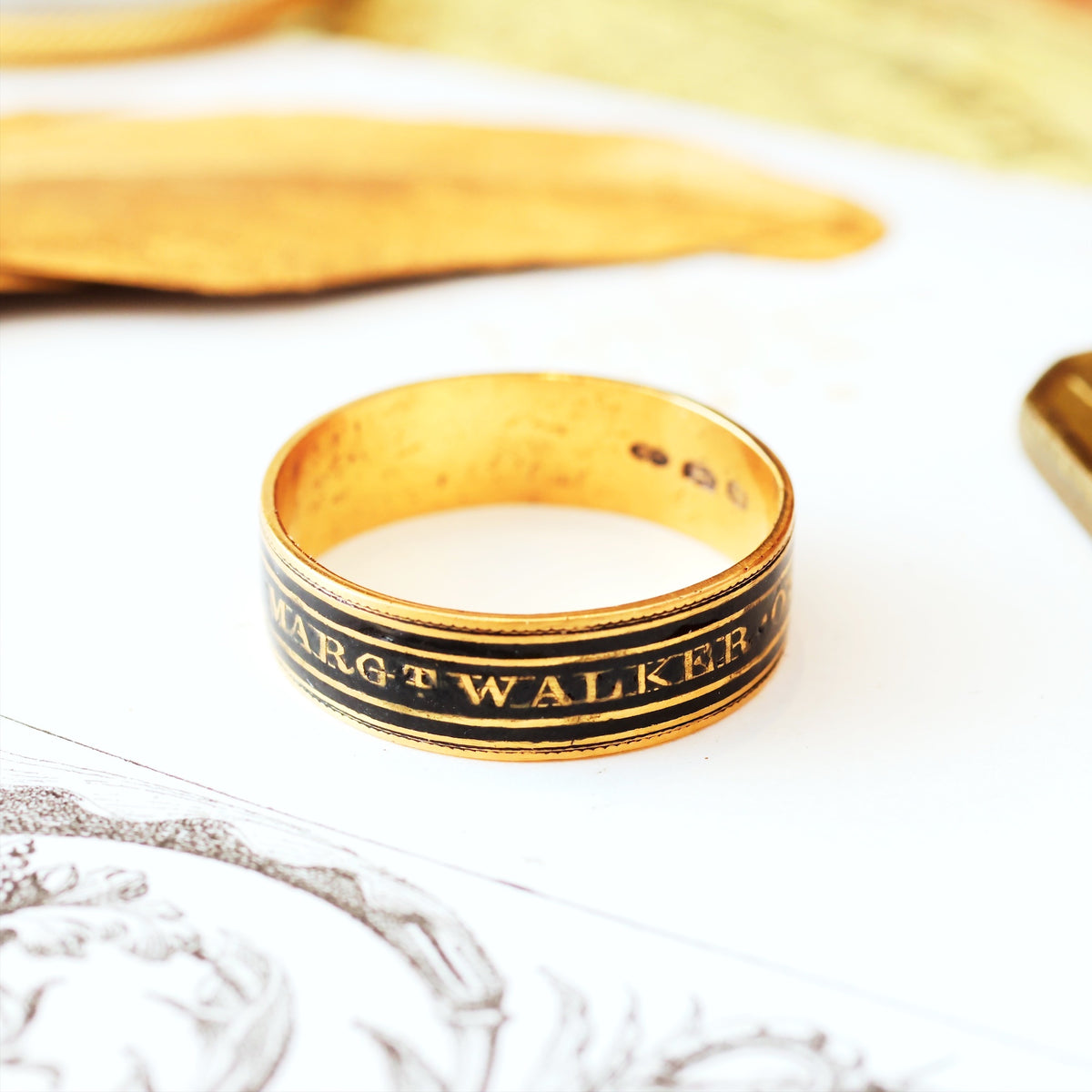 Mourning Ring for Margaret Walker Date 1798