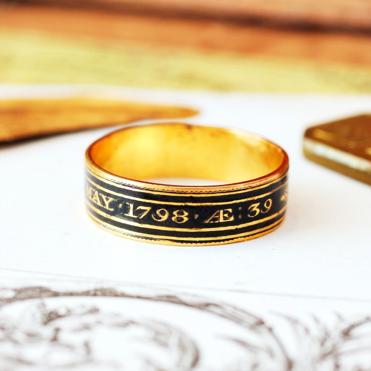 Mourning Ring for Margaret Walker Date 1798