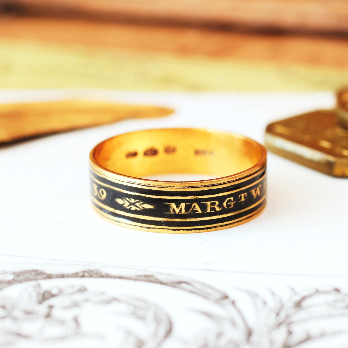 Mourning Ring for Margaret Walker Date 1798