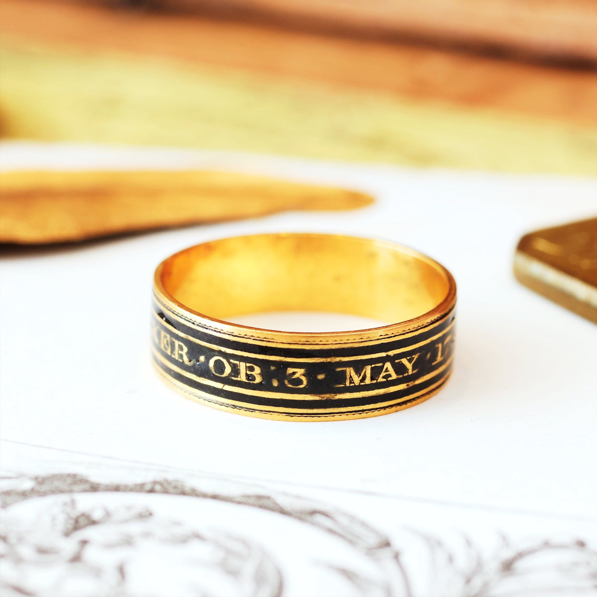 Mourning Ring for Margaret Walker Date 1798