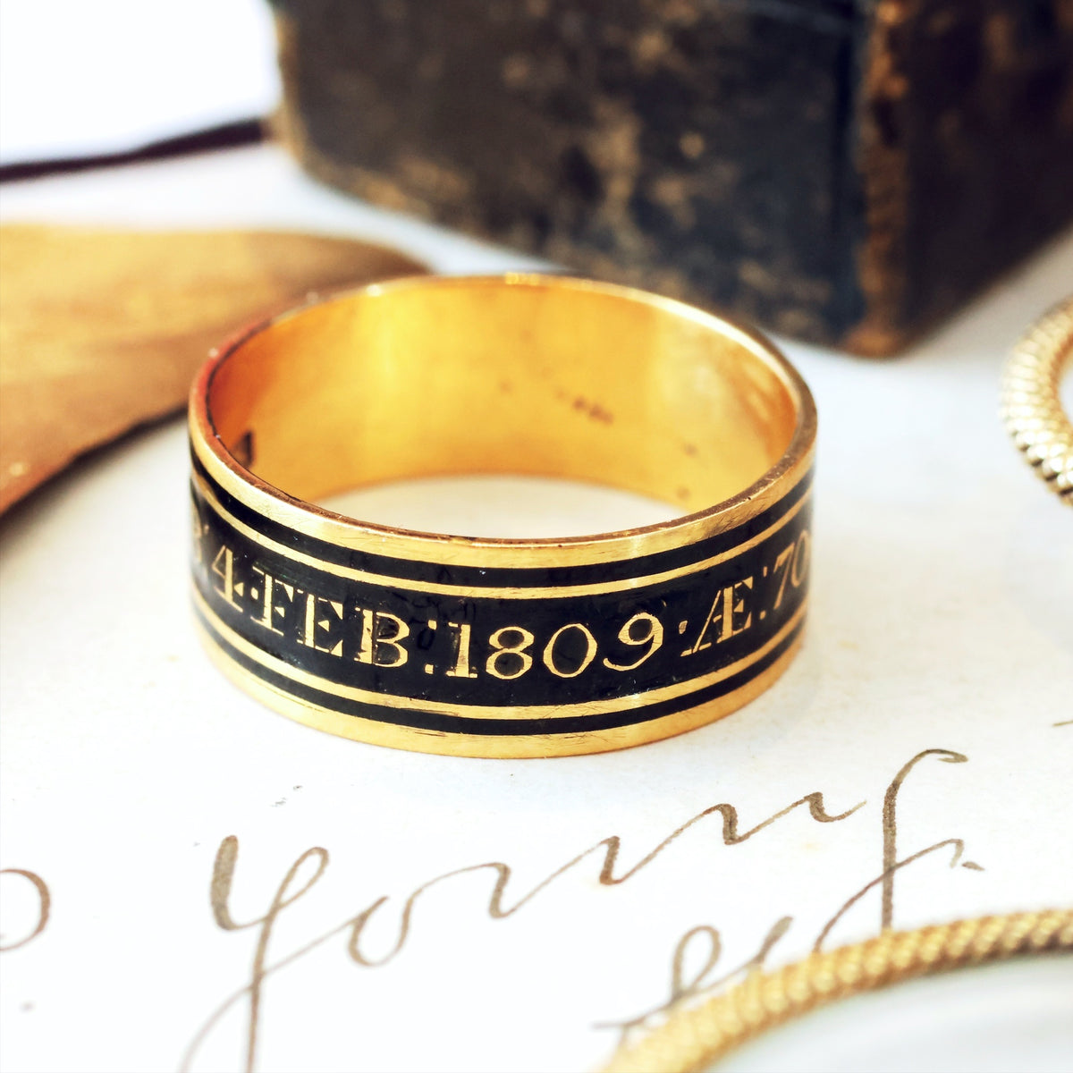 Mourning Ring for Harry Harmood Esq Date 1808