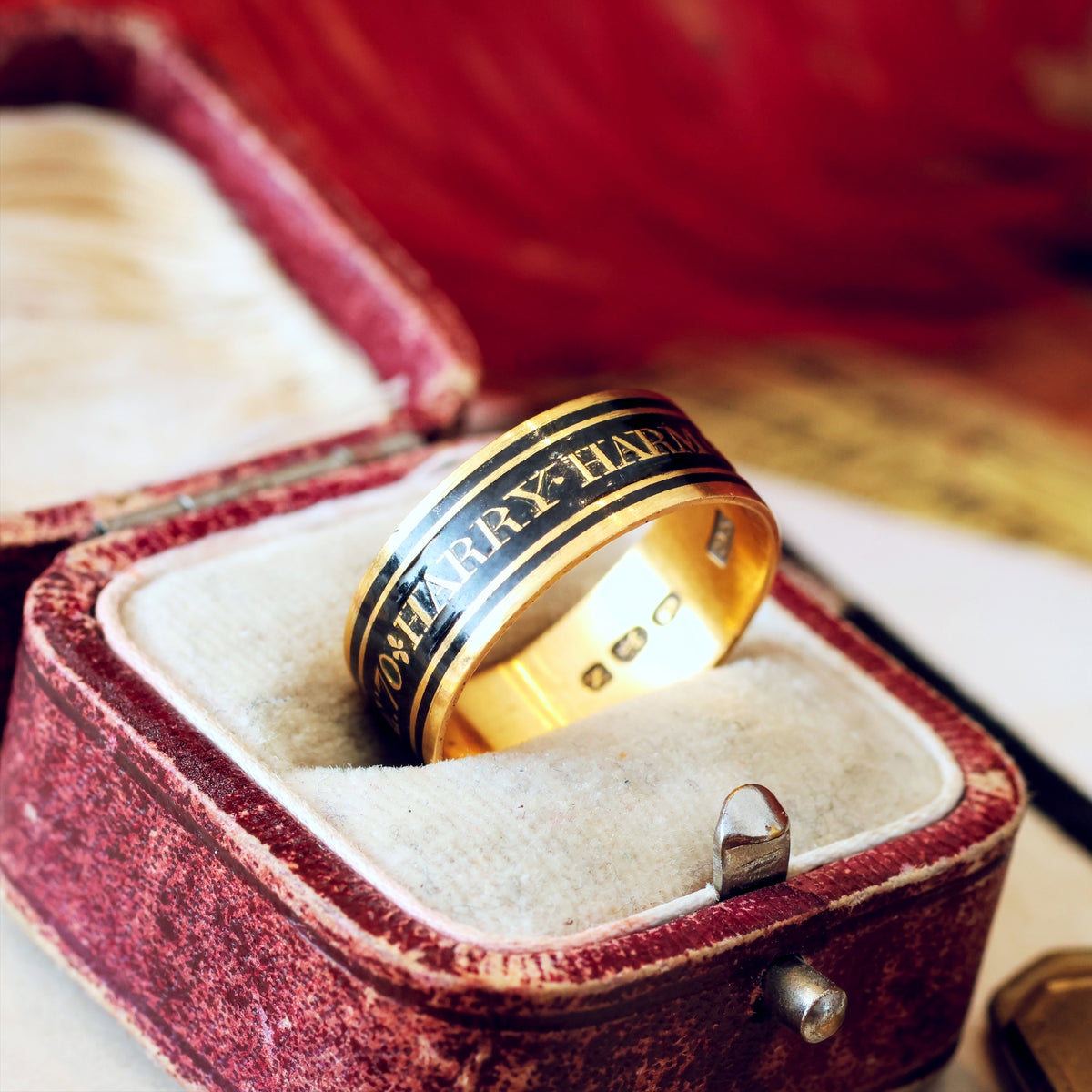 Mourning Ring for Harry Harmood Esq Date 1808