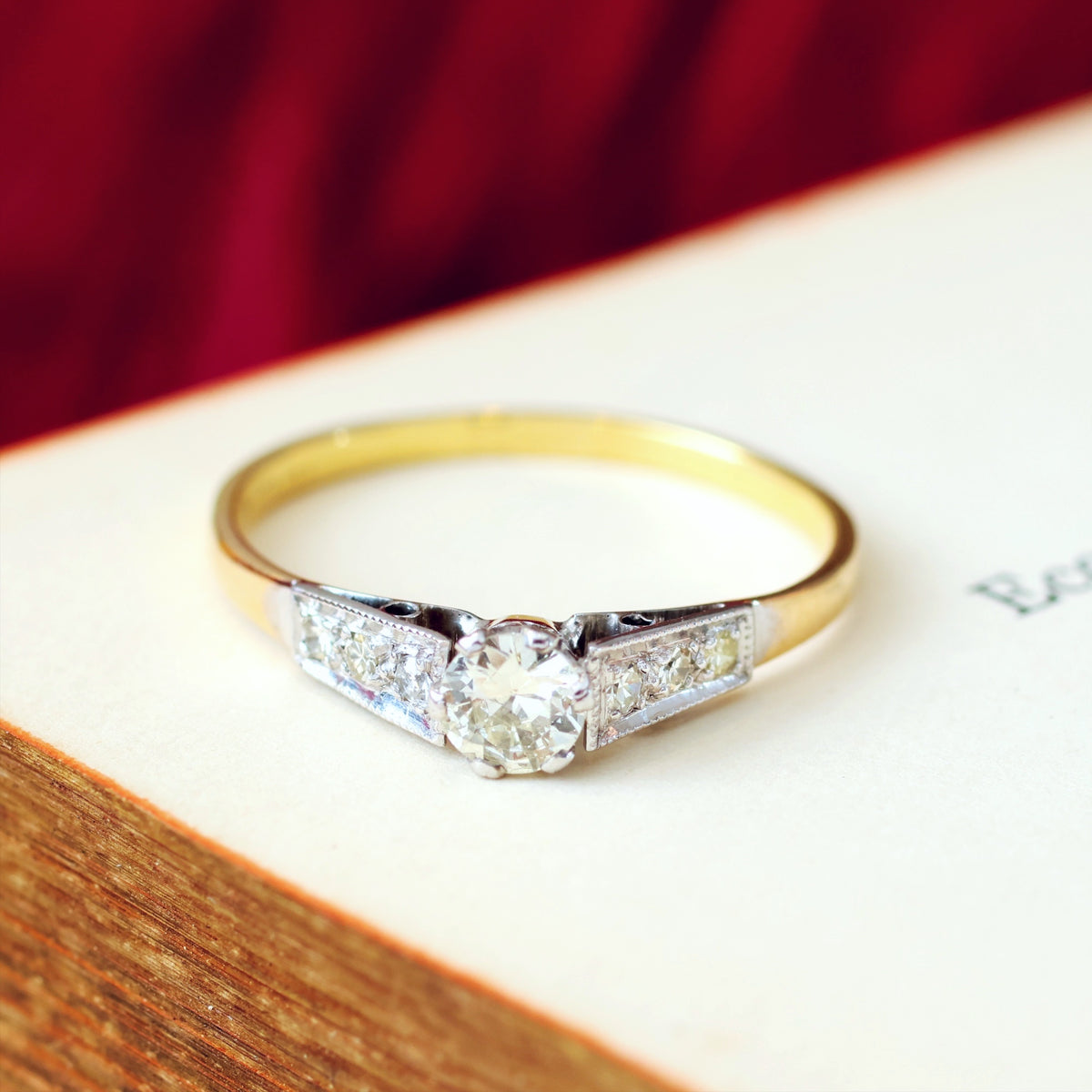 Fine Vintage Diamond Solitaire Engagement Ring