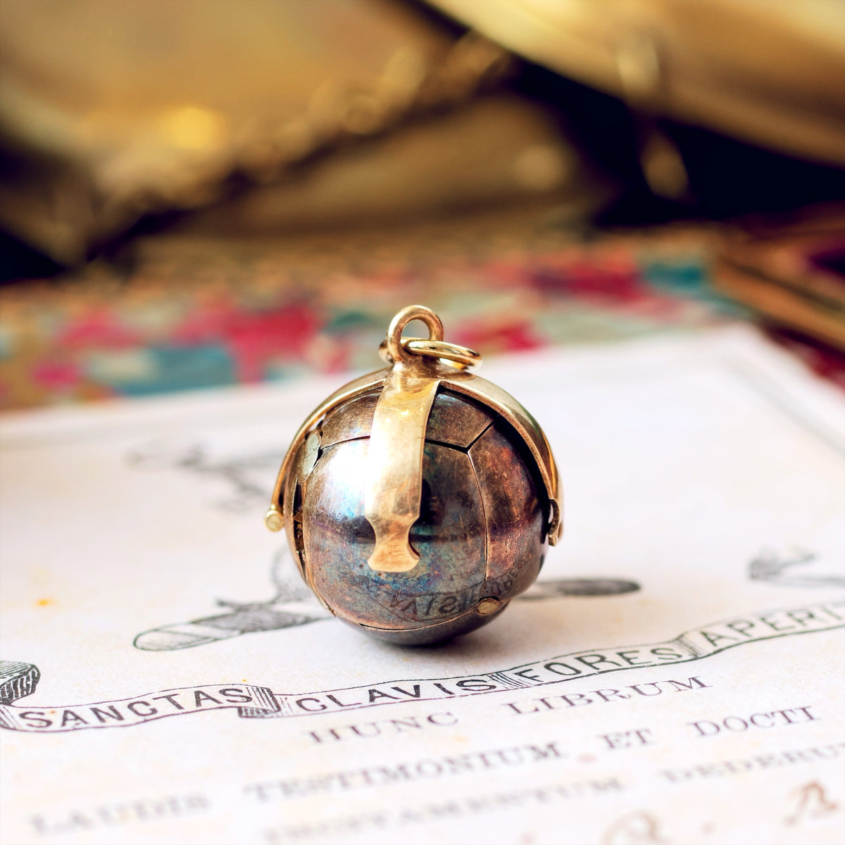 Vintage Silver Gilt Masonic Ball