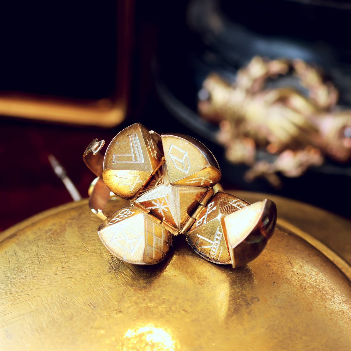 Vintage Silver Gilt Masonic Ball