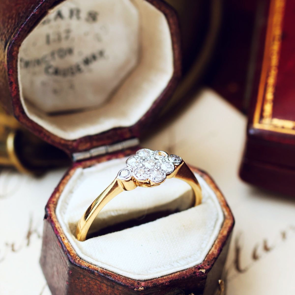 Vintage Pretty! Art Deco Diamond Daisy Ring