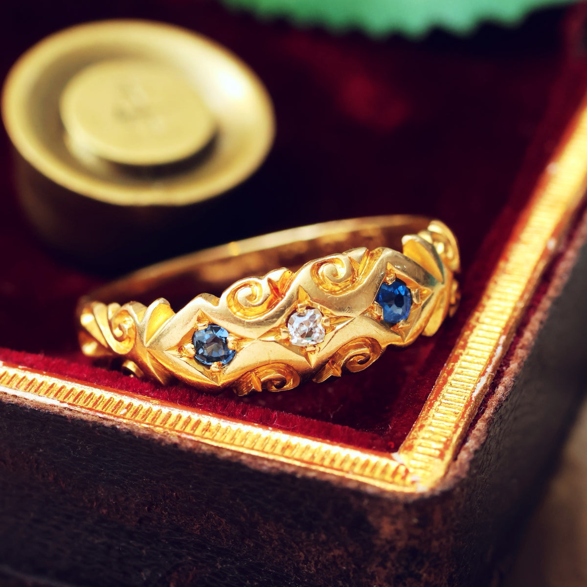 Date 1895 Sapphire & Diamond Band Ring