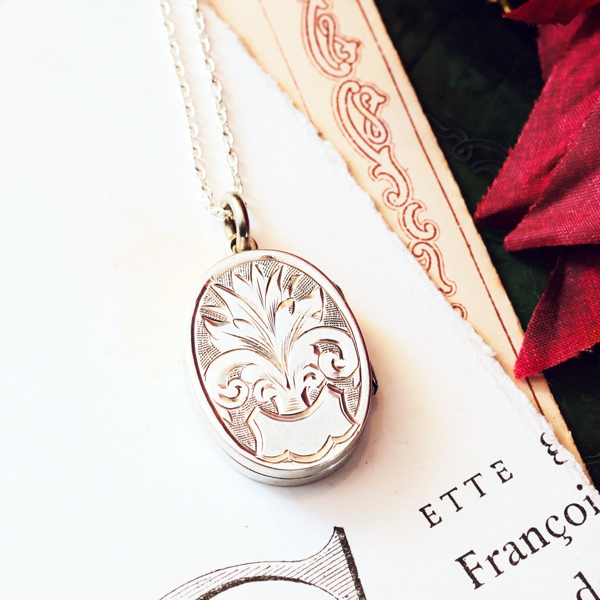 Sweet Antique Victorian Silver Locket