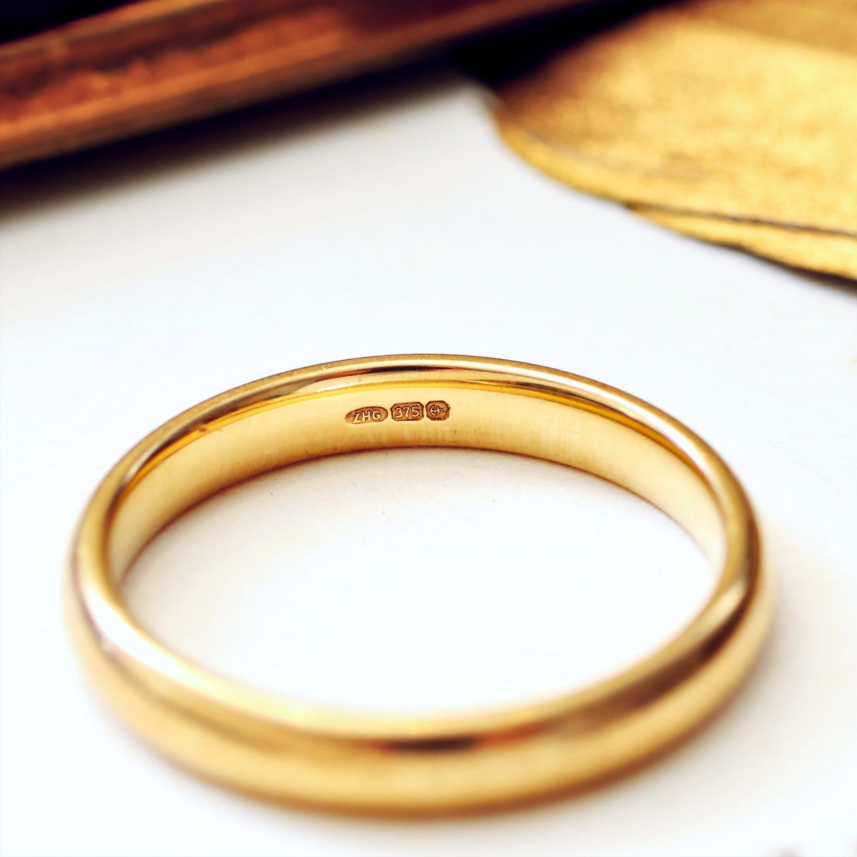 Vintage Rose Gold Wedding Band