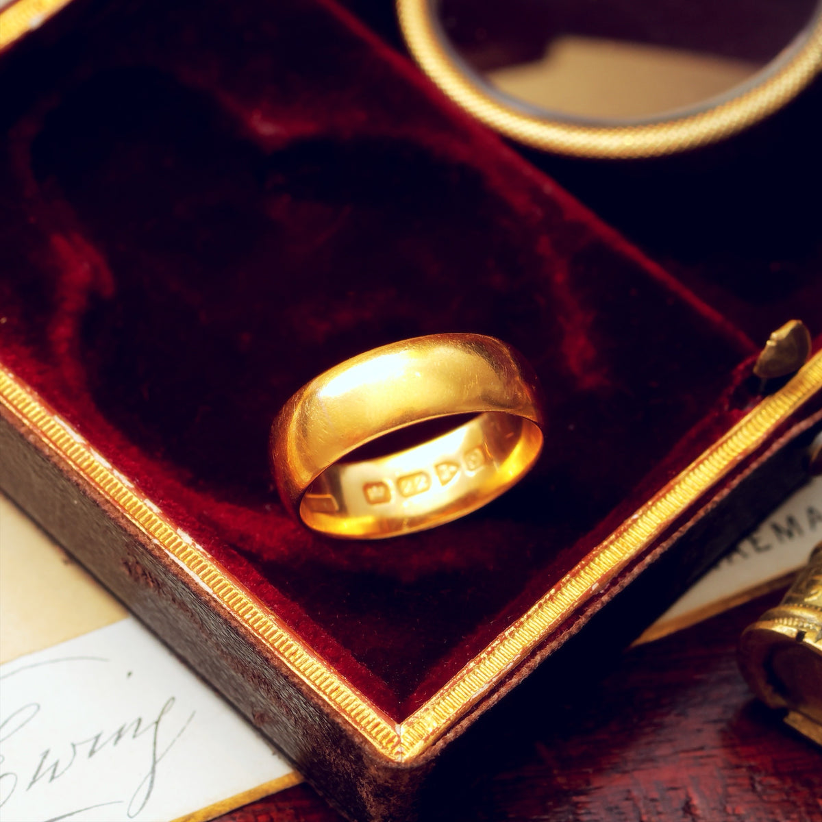 Antique Date 1904 22ct Gold Wedding Ring