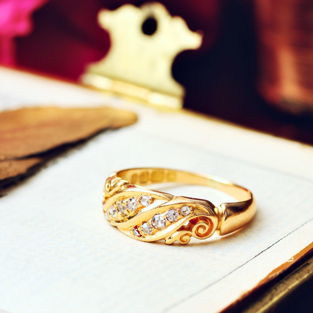 Date 1908 Diamond Floralesque Band Ring