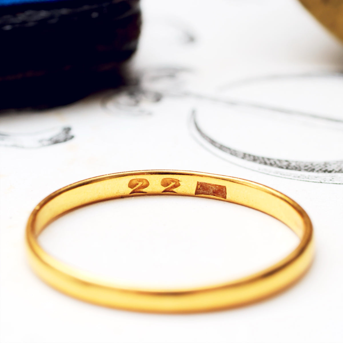 Vintage 1920's  22ct Gold Wedding Band