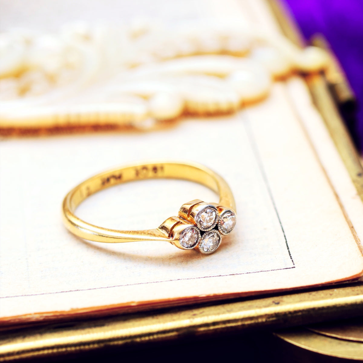 Dainty Antique Diamond Ring