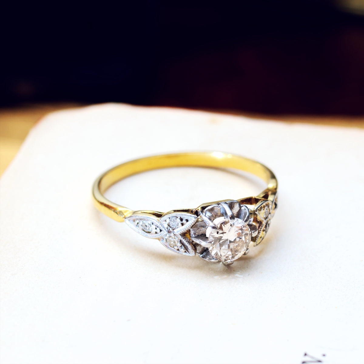 Darling One! SuperSparkly Vintage Diamond Engagement Ring