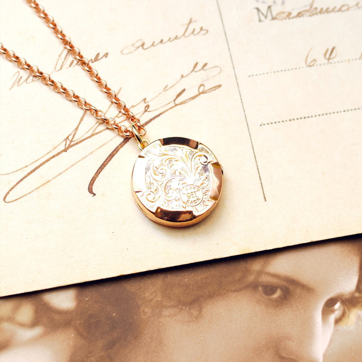 Darling Miniature Antique Gold Locket