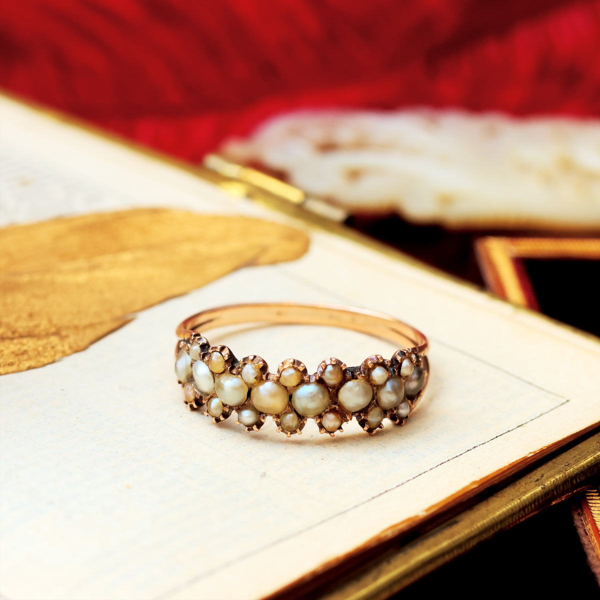 Devotedly Divine Antique Georgian Pearl Band Ring