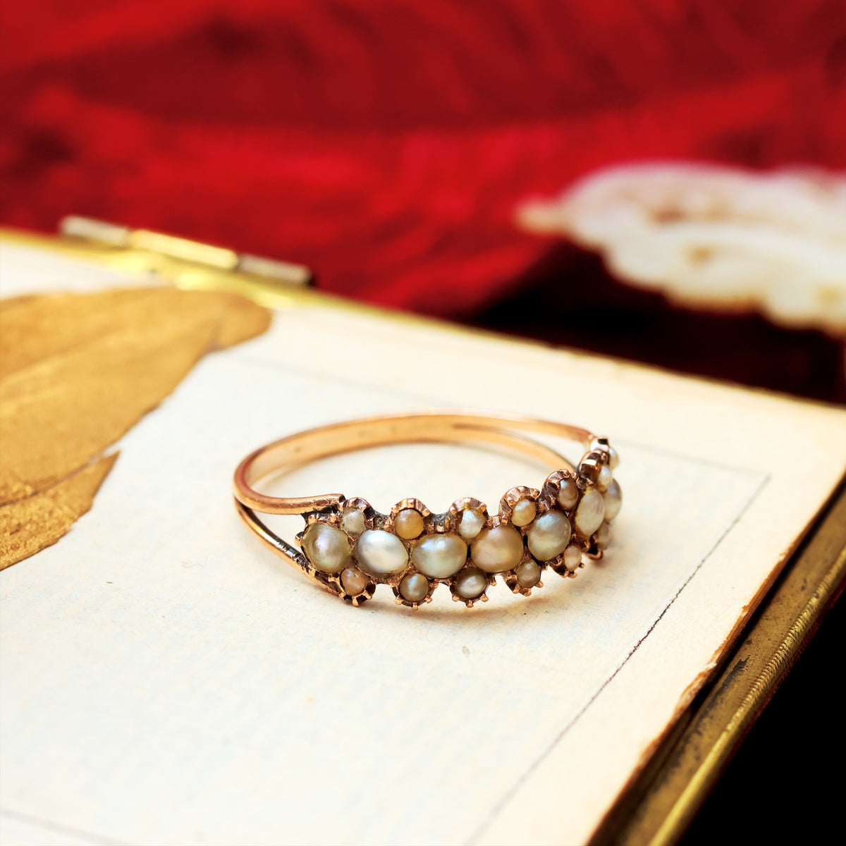 Devotedly Divine Antique Georgian Pearl Band Ring