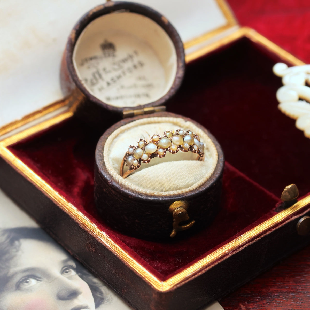 Devotedly Divine Antique Georgian Pearl Band Ring