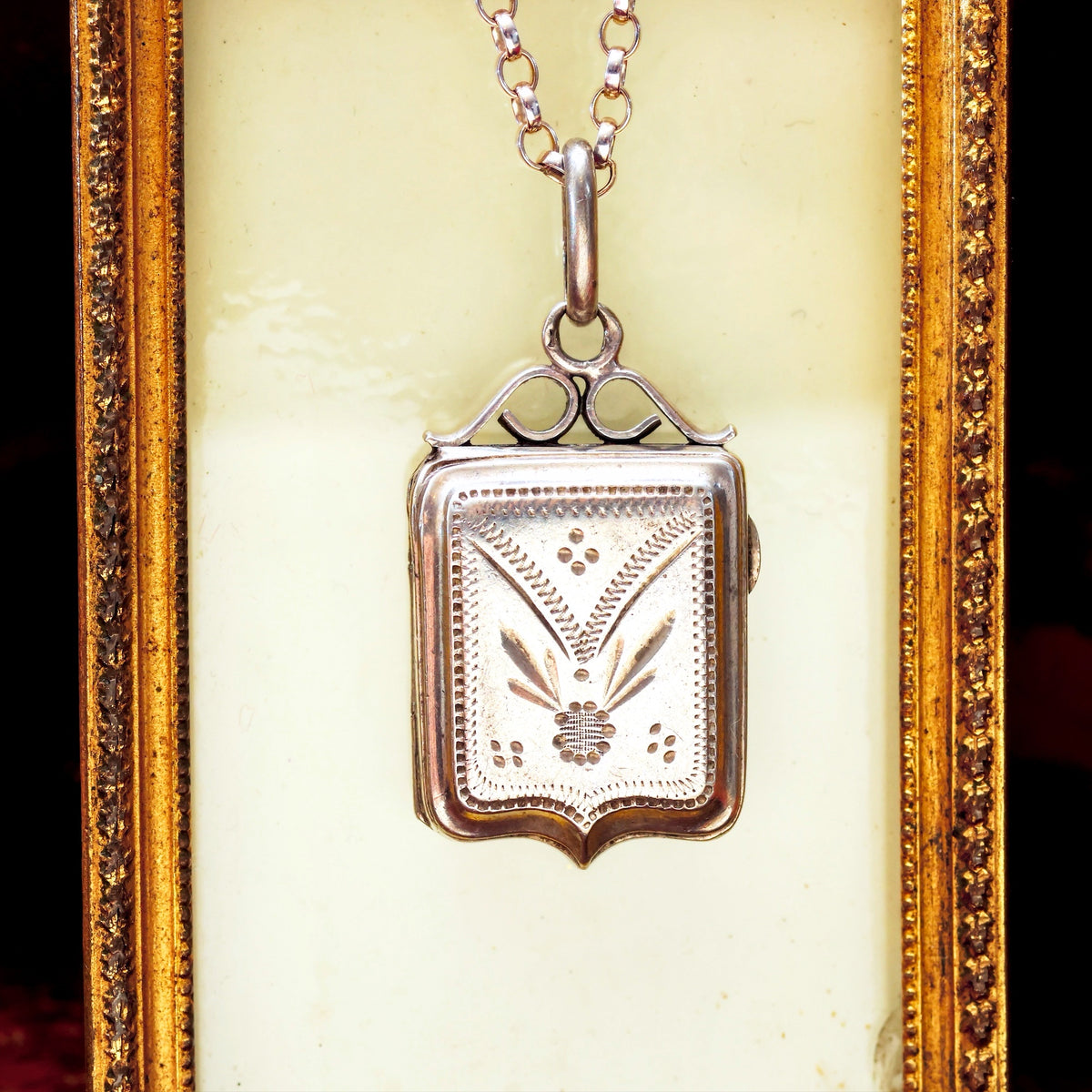 Antique Victorian Silver Book Locket