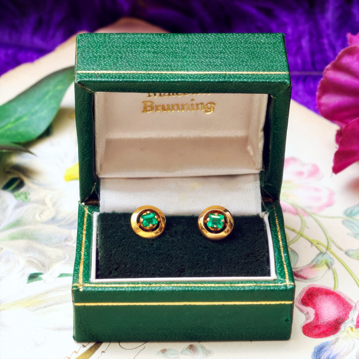 Top Quality Verdant Green Emerald Earrings