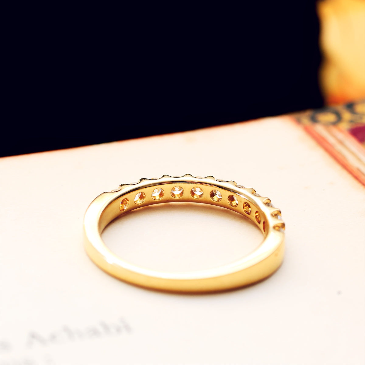 Half Carat 18ct Yellow Gold Half Eternity Ring