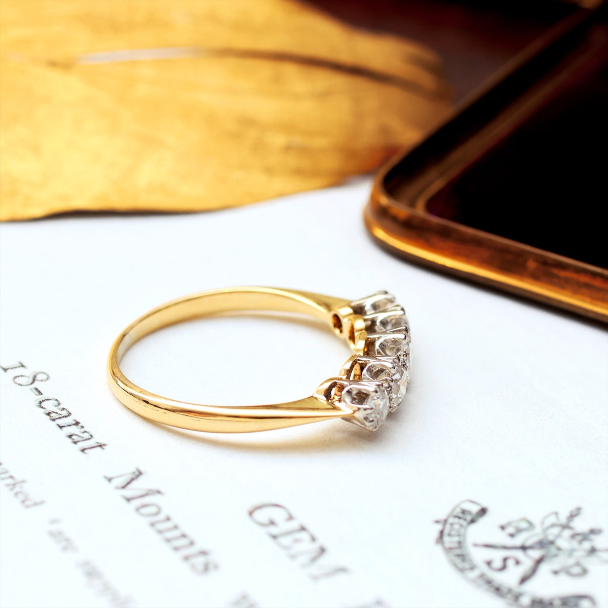 Finest Antique Edwardian Diamond Engagement Ring