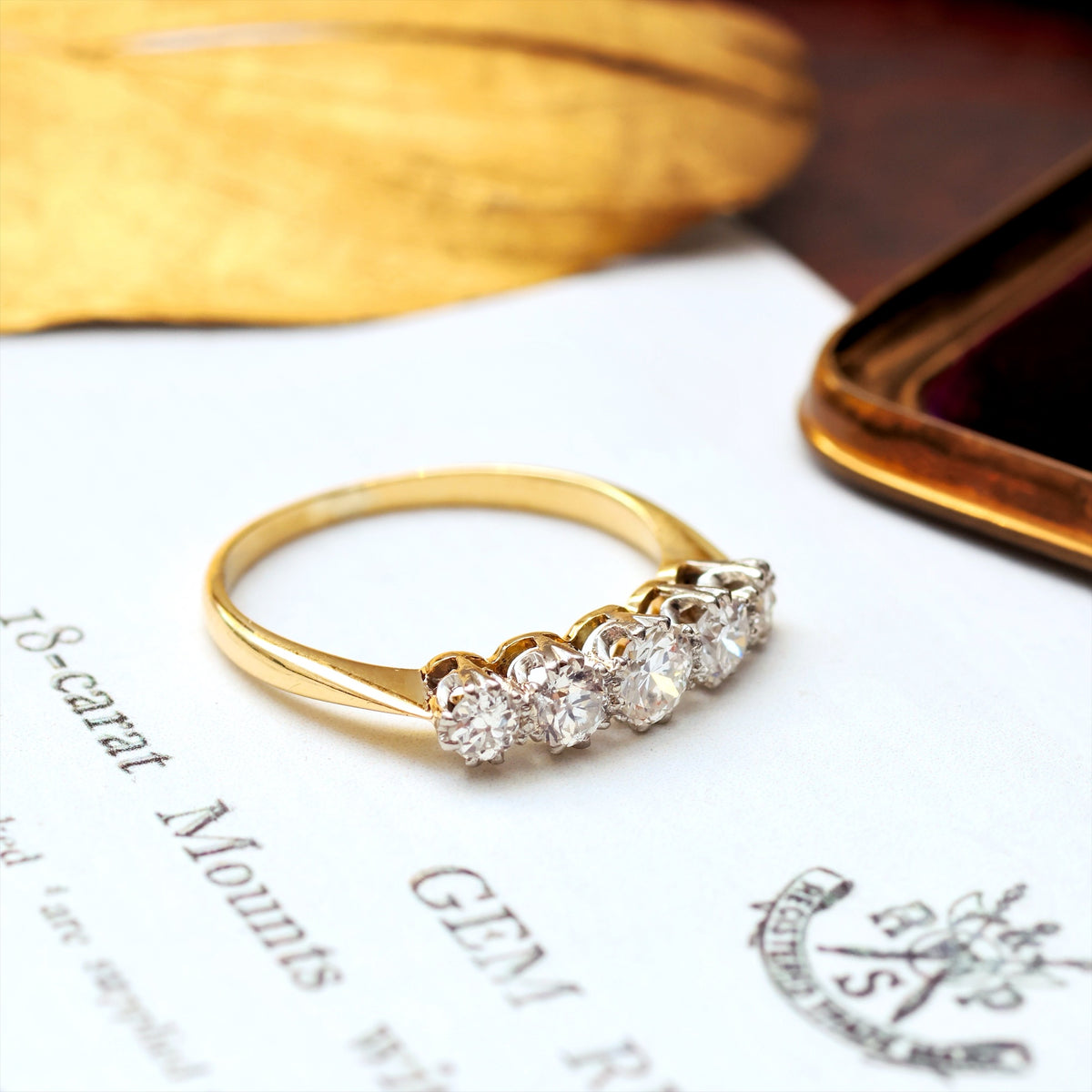 Finest Antique Edwardian Diamond Engagement Ring