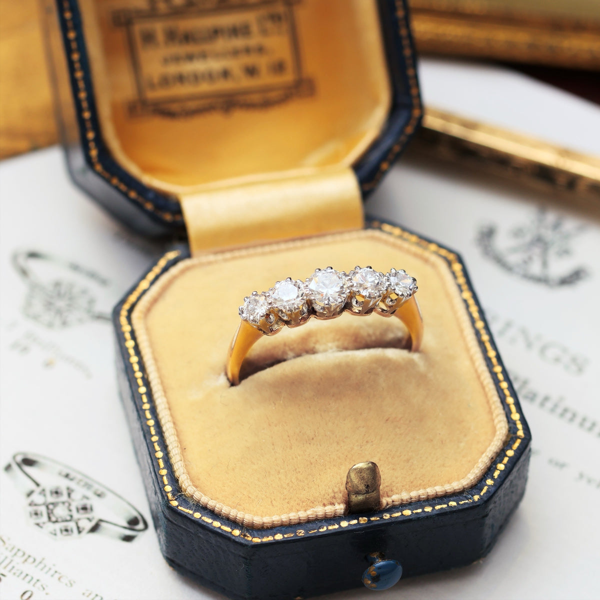 Finest Antique Edwardian Diamond Engagement Ring