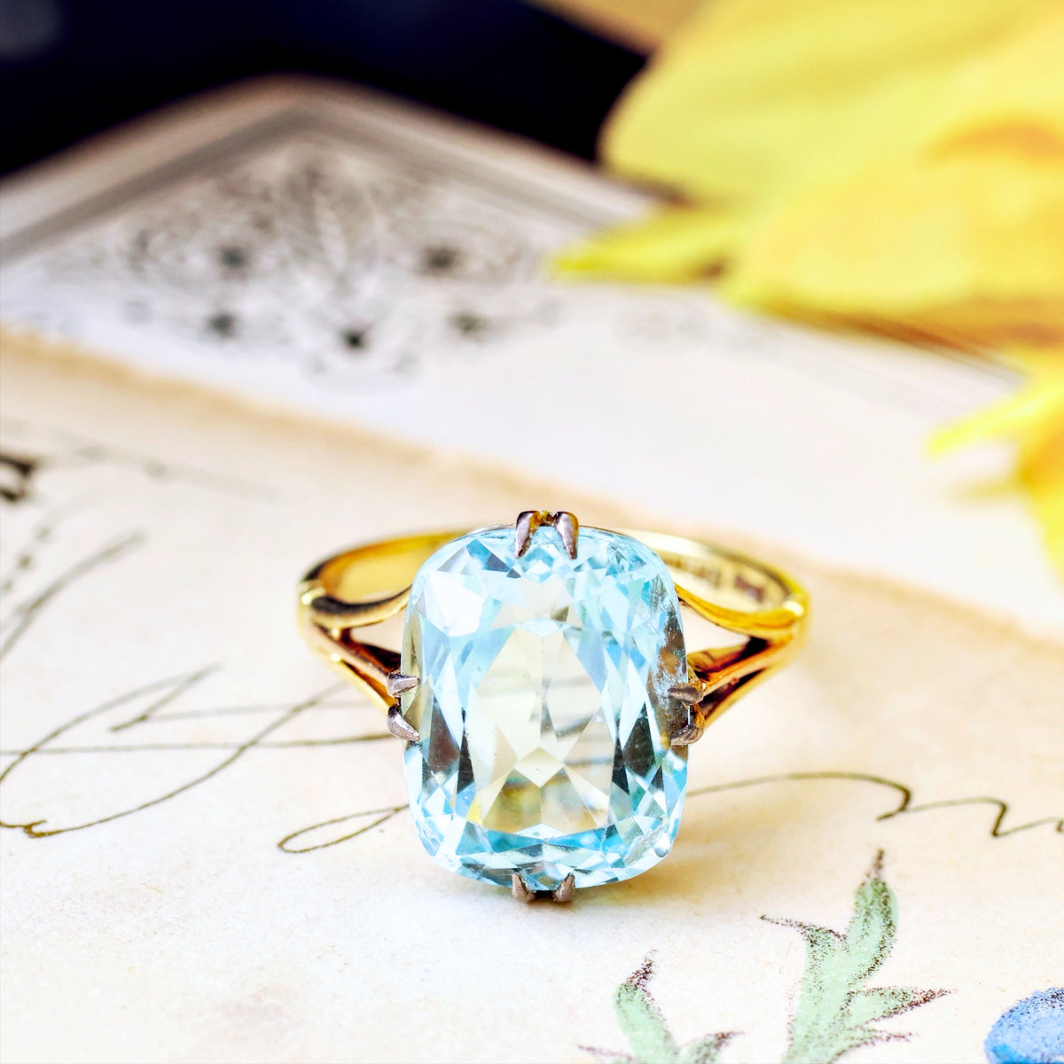 Awesome 5.93ct Natural Aquamarine Dress Ring